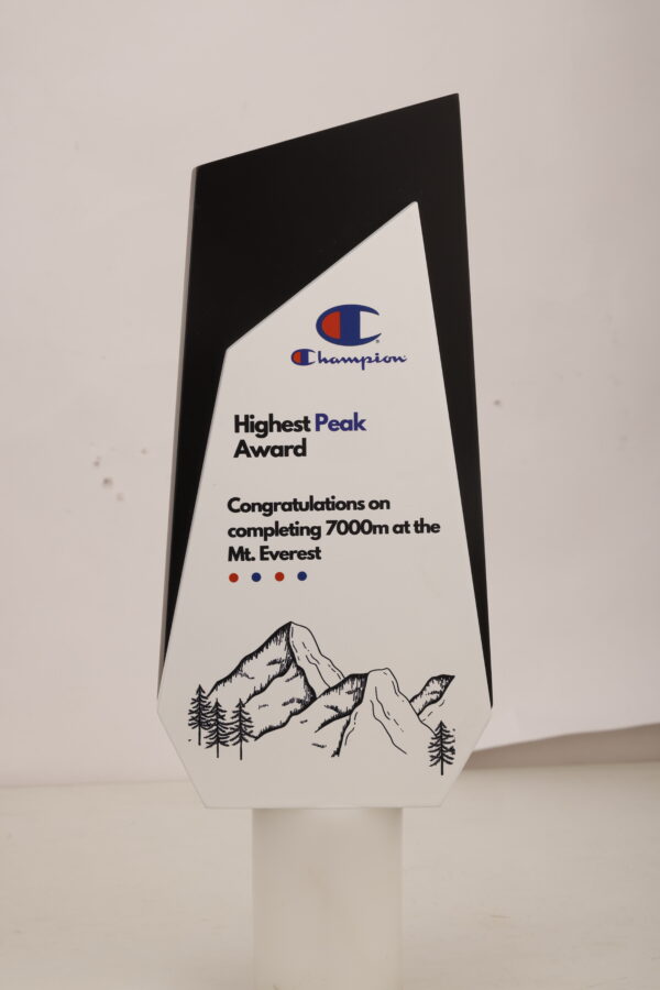 Highest Peak Award Trophy